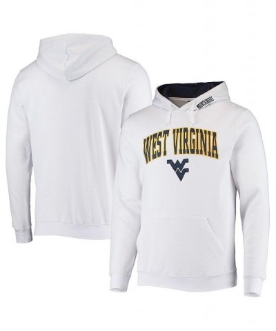 Men's White West Virginia Mountaineers Arch and Logo 3.0 Pullover Hoodie $25.20 Sweatshirt