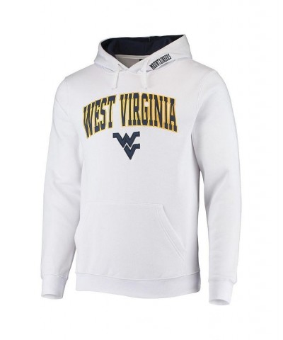 Men's White West Virginia Mountaineers Arch and Logo 3.0 Pullover Hoodie $25.20 Sweatshirt