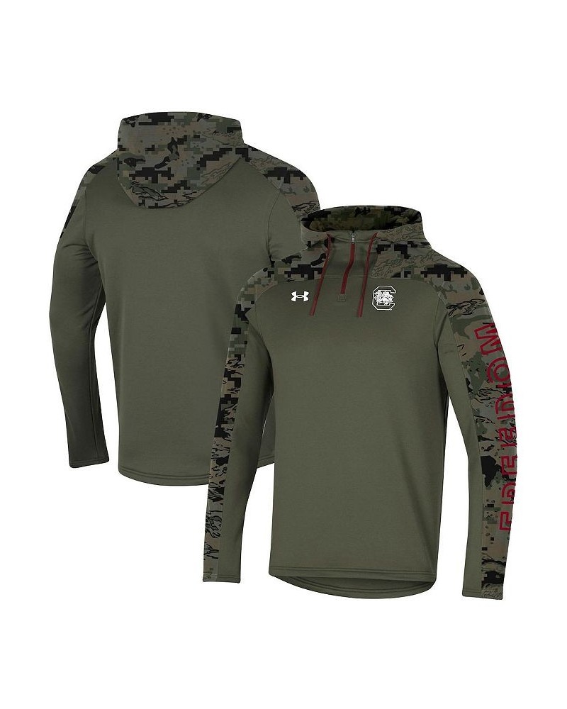 Men's Olive South Carolina Gamecocks Freedom Quarter-Zip Pullover Hoodie $46.80 Sweatshirt