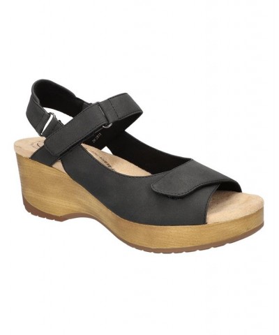 Women's Easy Works Rez Slip Resistant Round Toe Sandals Black $39.20 Shoes