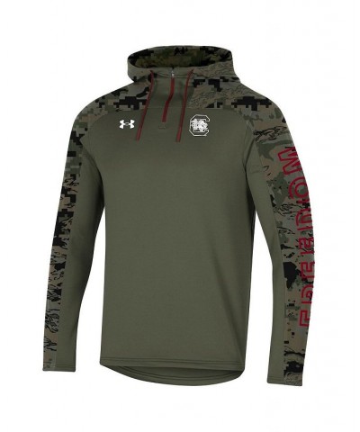 Men's Olive South Carolina Gamecocks Freedom Quarter-Zip Pullover Hoodie $46.80 Sweatshirt