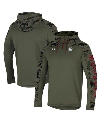 Men's Olive South Carolina Gamecocks Freedom Quarter-Zip Pullover Hoodie $46.80 Sweatshirt