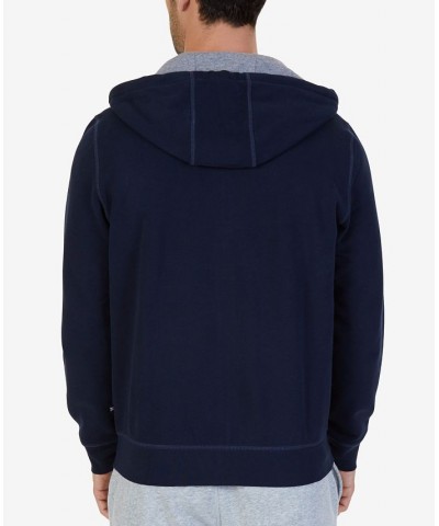 Men's Classic-Fit Super Soft Knit Fleece Zip Hoodie Blue $33.79 Sweatshirt