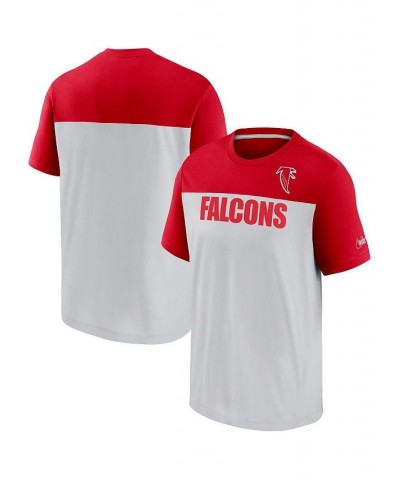 Men's Gray, Red Atlanta Falcons Fan Gear Throwback Colorblock T-shirt $25.85 T-Shirts