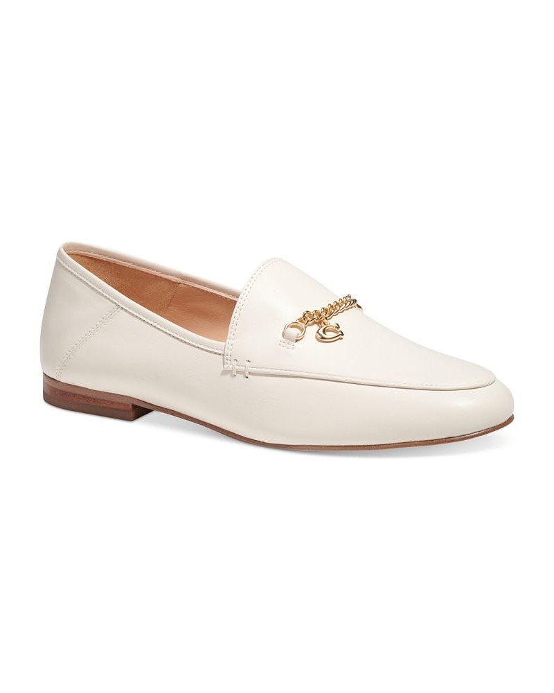 Women's Hanna Chained Loafers White $68.25 Shoes