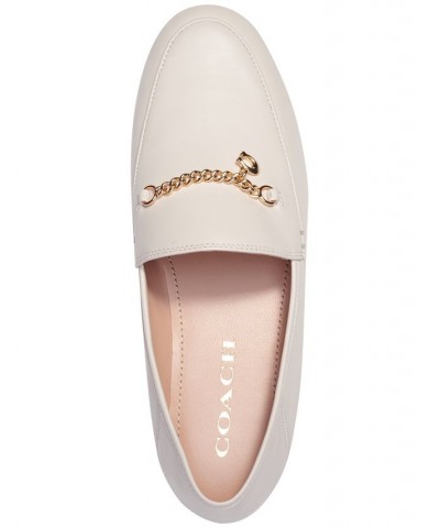 Women's Hanna Chained Loafers White $68.25 Shoes