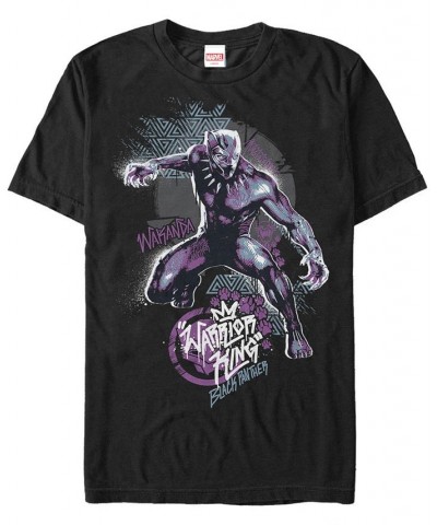 Marvel Men's Black Panther Geometric Warrior King Short Sleeve T-Shirt Black $18.54 T-Shirts