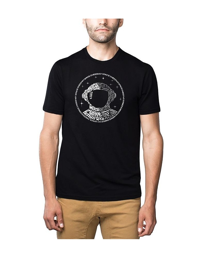 Men's Premium Blend Word Art I Need My Space Astronaut T-shirt Black $22.94 T-Shirts