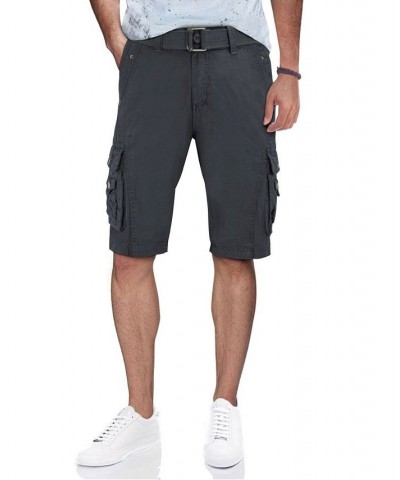 Men's Belted Snap Detail Cargo Shorts PD03 $34.22 Shorts