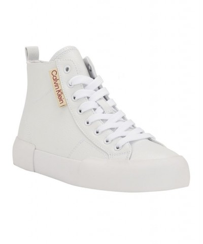 Women's Cade Casual Lace Up Platform Sneakers White $33.79 Shoes