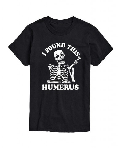 Men's Funny Skeleton Short Sleeve T-shirt Black $19.59 T-Shirts