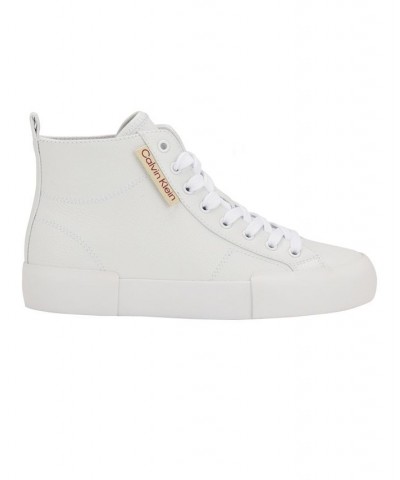 Women's Cade Casual Lace Up Platform Sneakers White $33.79 Shoes