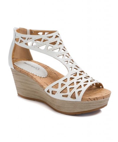 Miriam Wedge Sandals White $41.65 Shoes