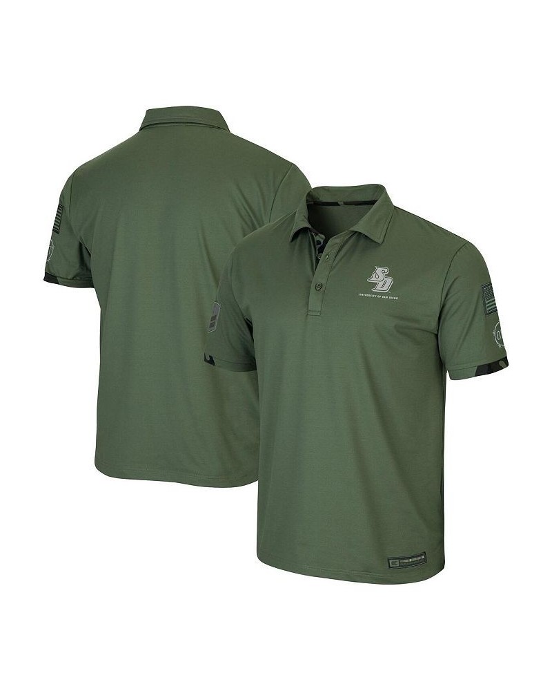 Men's Olive San Diego Toreros OHT Military-Inspired Appreciation Echo Polo Shirt $24.60 Polo Shirts