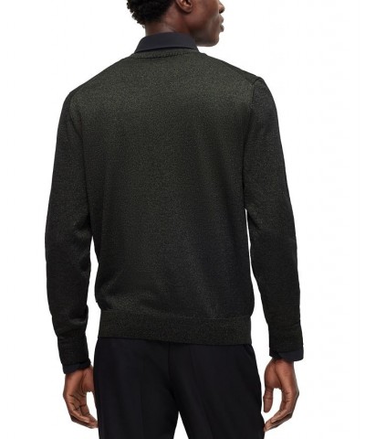 BOSS Men's Relaxed- Fit V-Neck Sweater Black $68.64 Sweaters