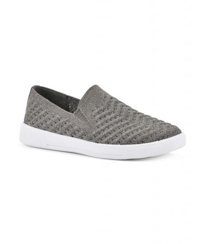 Women's Courage Slip-On Sneakers Silver $31.74 Shoes