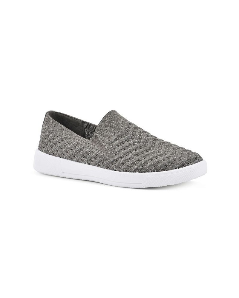 Women's Courage Slip-On Sneakers Silver $31.74 Shoes