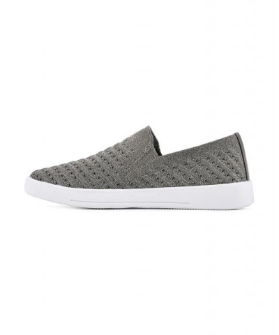 Women's Courage Slip-On Sneakers Silver $31.74 Shoes