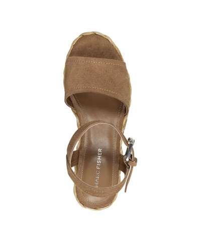 Women's Burian Espadrille Wedge Dress Sandals Brown $39.24 Shoes