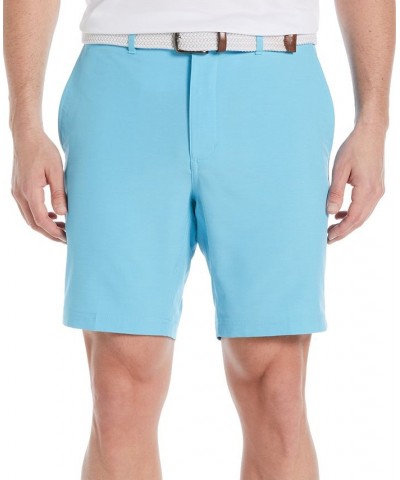 Men's Flat Front Cross Over 8" Golf Shorts Blue Grotto $20.46 Shorts