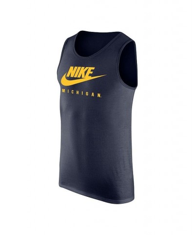 Men's Navy Michigan Wolverines Futura Performance Scoop Neck Tank Top $18.45 T-Shirts