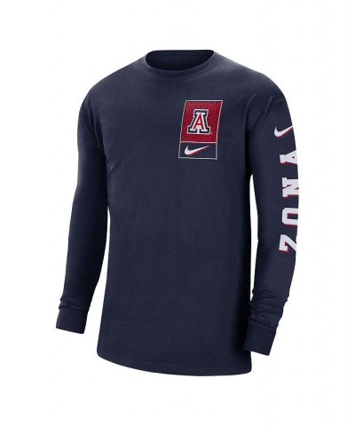 Men's Navy Arizona Wildcats Seasonal Max90 2-Hit Long Sleeve T-shirt $25.00 T-Shirts