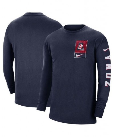 Men's Navy Arizona Wildcats Seasonal Max90 2-Hit Long Sleeve T-shirt $25.00 T-Shirts