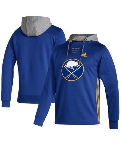 Men's Royal Buffalo Sabres Skate Lace AEROREADY Pullover Hoodie $44.19 Sweatshirt