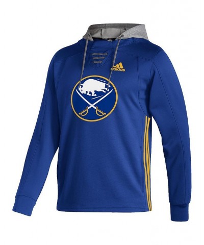 Men's Royal Buffalo Sabres Skate Lace AEROREADY Pullover Hoodie $44.19 Sweatshirt