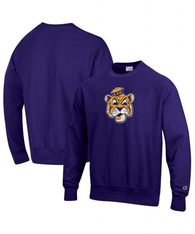 Men's Purple LSU Tigers Vault Logo Reverse Weave Pullover Sweatshirt $34.00 Sweatshirt