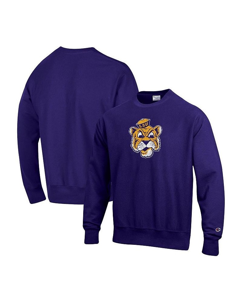 Men's Purple LSU Tigers Vault Logo Reverse Weave Pullover Sweatshirt $34.00 Sweatshirt