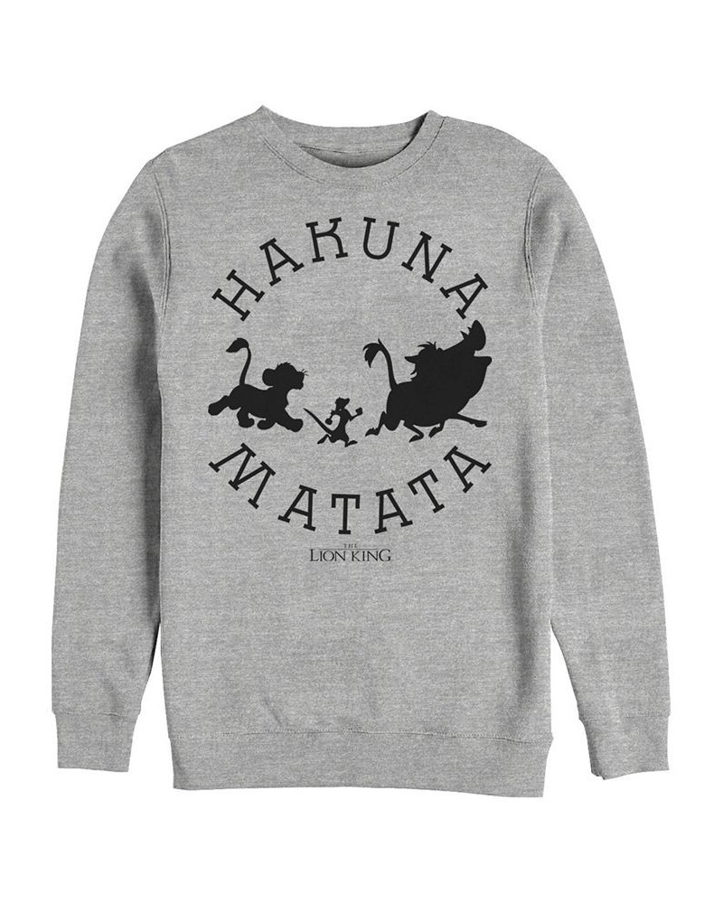 Disney Men's Lion King Hakuna Matata Pride Camp, Crewneck Fleece Gray $28.59 Sweatshirt