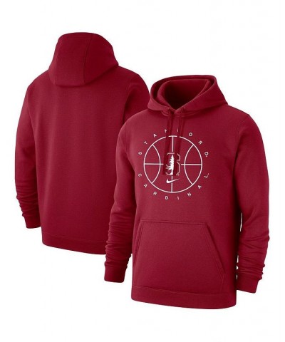 Men's Cardinal Stanford Cardinal Basketball Icon Club Fleece Pullover Hoodie $39.95 Sweatshirt