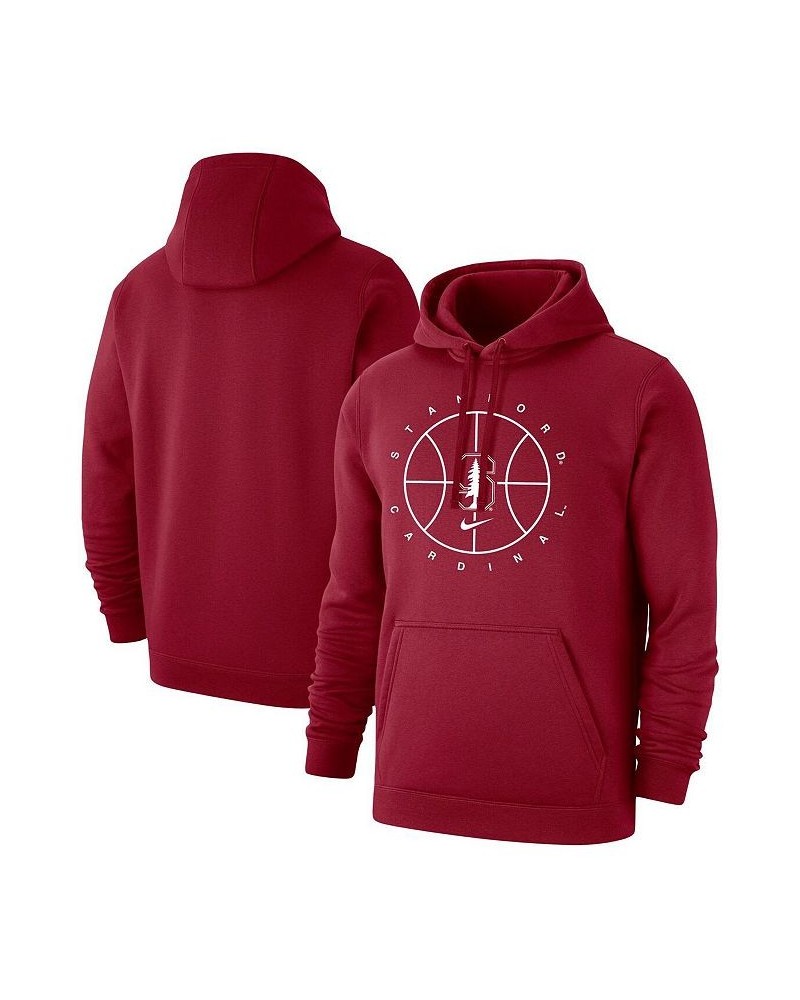 Men's Cardinal Stanford Cardinal Basketball Icon Club Fleece Pullover Hoodie $39.95 Sweatshirt