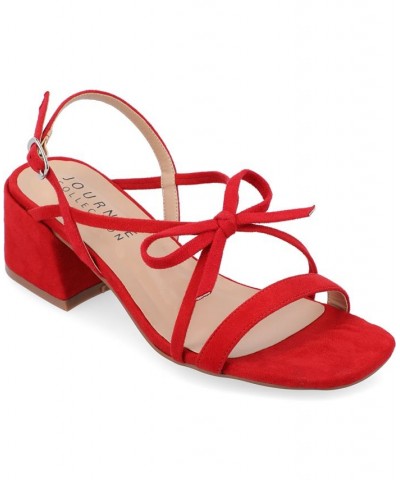 Women's Amity Sandal Red $38.00 Shoes