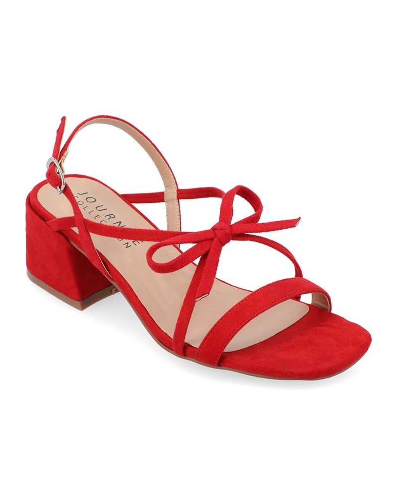 Women's Amity Sandal Red $38.00 Shoes