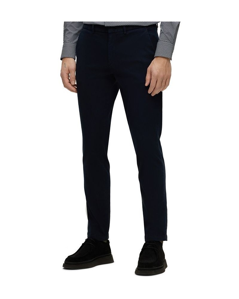 BOSS Men's Slim-Fit Chinos in a Stretch-Cotton Blend Blue $78.96 Pants