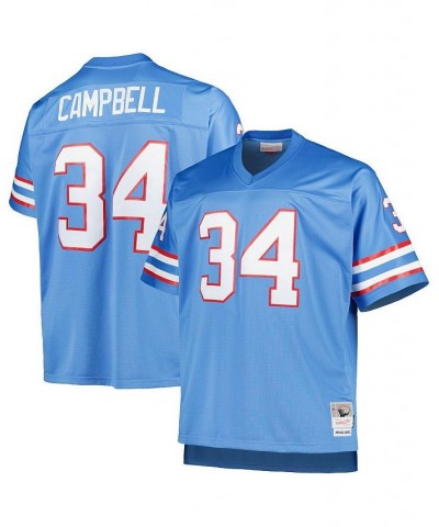 Men's Earl Campbell Light Blue Houston Oilers Big and Tall 1980 Retired Player Replica Jersey $49.40 Jersey