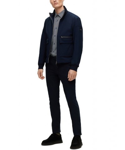 BOSS Men's Slim-Fit Chinos in a Stretch-Cotton Blend Blue $78.96 Pants