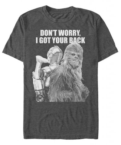 Star Wars Men's Classic Chewbacca And C-3Po I Got Your Back Short Sleeve T-Shirt Gray $19.94 T-Shirts