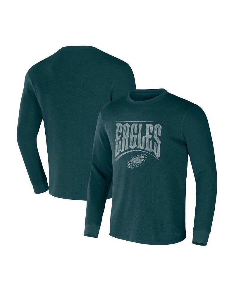 Men's NFL x Darius Rucker Collection by Midnight Green Philadelphia Eagles Long Sleeve Thermal T-shirt $21.60 T-Shirts