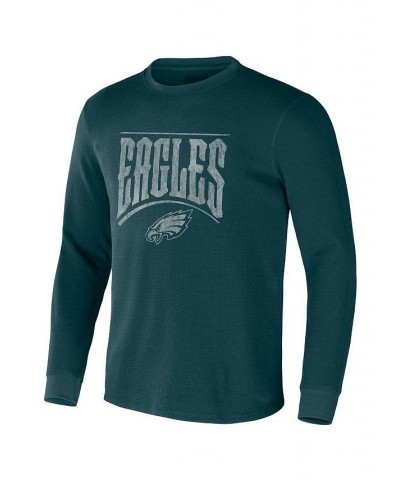 Men's NFL x Darius Rucker Collection by Midnight Green Philadelphia Eagles Long Sleeve Thermal T-shirt $21.60 T-Shirts