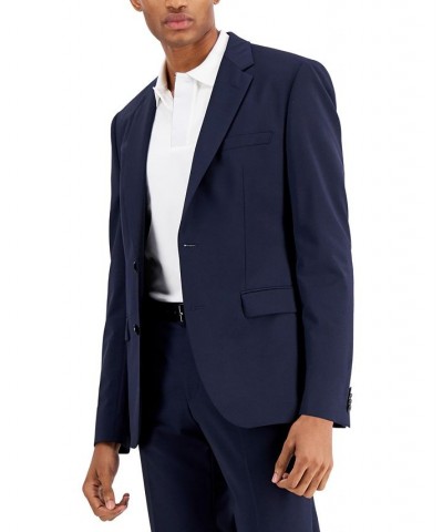 Men's Modern Fit Wool Suit Separate Jacket Blue $62.70 Suits