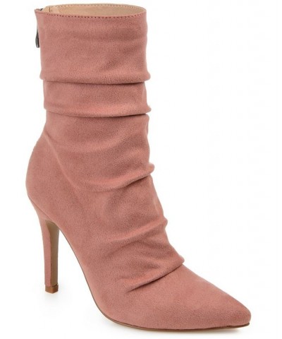 Women's Markie Stiletto Booties Pink $45.10 Shoes