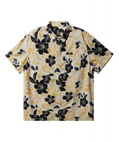 Men's Hi Sunset Revival Woven Short Sleeves Shirt Ochre $33.00 Shirts