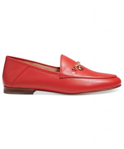 Women's Hanna Chained Loafers Red $45.78 Shoes