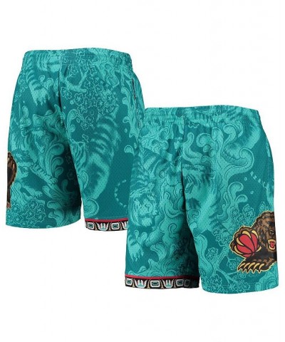 Men's Turquoise Vancouver Grizzlies Hardwood Classics Lunar New Year Swingman Shorts $40.50 Shorts