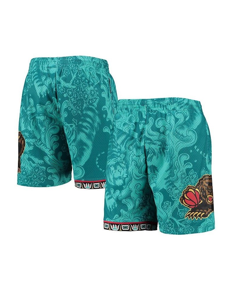 Men's Turquoise Vancouver Grizzlies Hardwood Classics Lunar New Year Swingman Shorts $40.50 Shorts