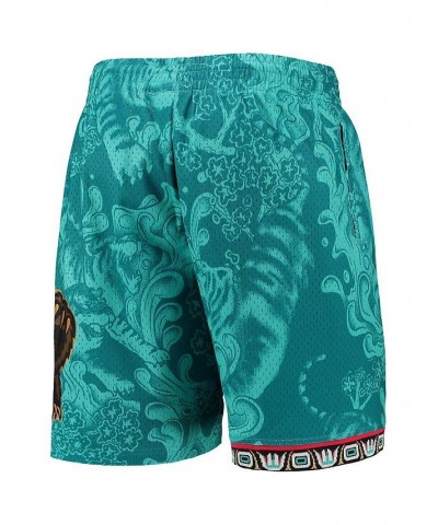 Men's Turquoise Vancouver Grizzlies Hardwood Classics Lunar New Year Swingman Shorts $40.50 Shorts