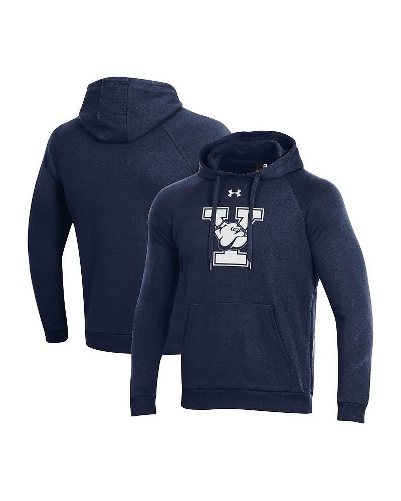 Men's Navy Yale Bulldogs Primary School Logo All Day Raglan Pullover Hoodie $35.70 Sweatshirt